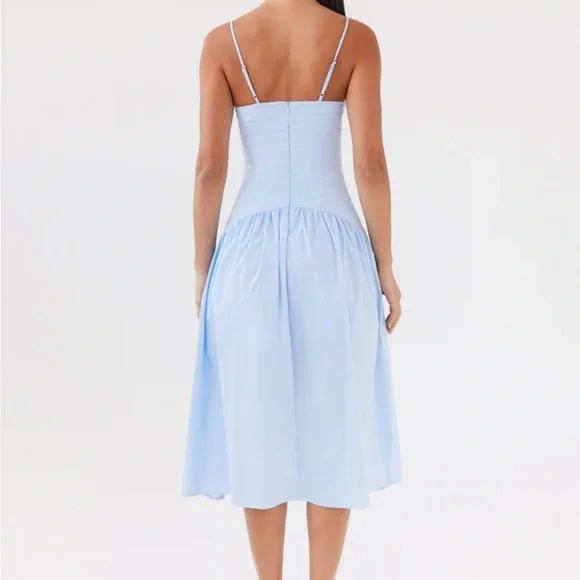 Peppermayo Yvette corset midi dress in blue NWT - Picture 3 of 6